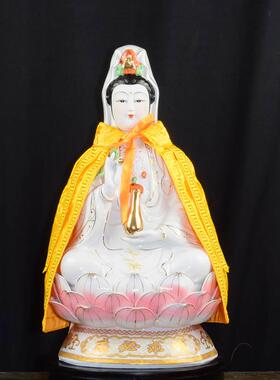 新款观音披风佛袍财神衣服神像披肩黄贡缎寺庙家用佛堂佛像小披风