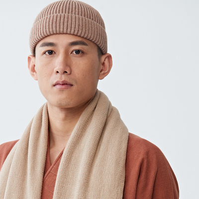 新款男女款帽子居士僧人针织帽毛线帽僧帽冬艺术家帽子