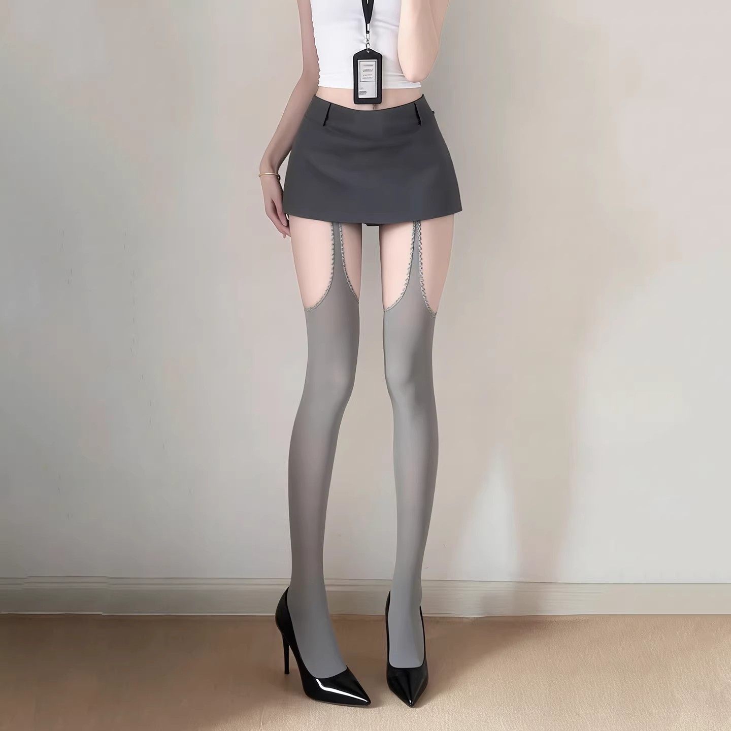 天鹅绒灰色吊带袜女花边长筒大腿丝袜y2k性感辣妹显瘦连裤过膝袜,女士内衣/男士内衣/家居服,连裤袜/打底袜,淘宝优惠券,粉丝福利购,淘宝优惠卷