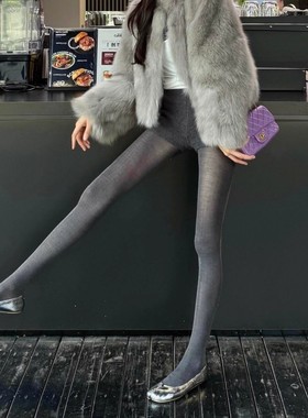 搭配万金油！灰色微透连裤袜真的太妙了~自带高级感秋冬bi备！！