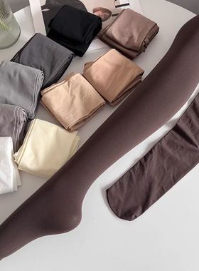 低饱和百搭色系~80D咖啡色天鹅绒丝袜女薄款连裤袜加档灰色打底裤