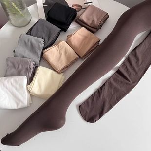 袜加档灰色打底裤 连裤 80D咖啡色天鹅绒丝袜女薄款 低饱和百搭色系