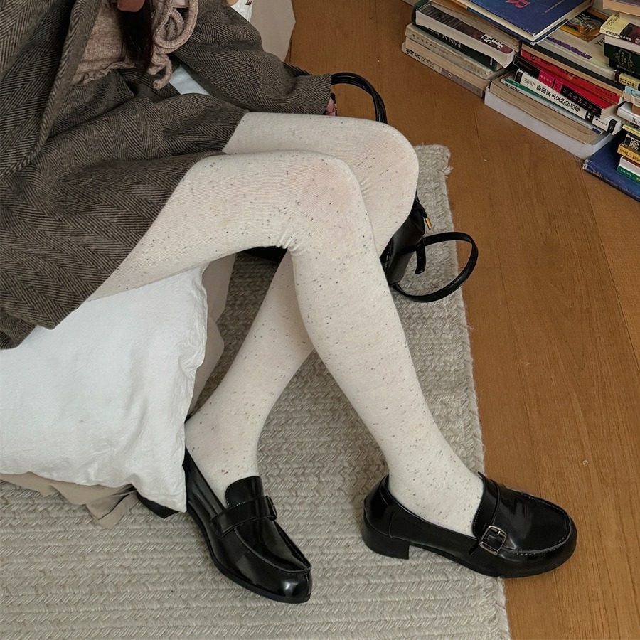 韩版彩色点点平板打底袜