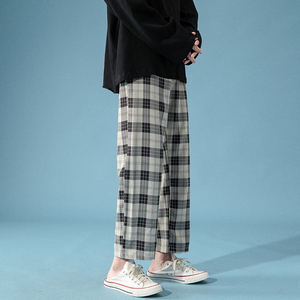 XZ1015-2-P45-A11春夏季休闲宽松直筒舒适格子裤中性风（控）58图片