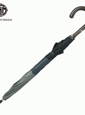 Francesco Maglia意大利手工雨伞FM长柄伞黑色枫木92玛洋伞现货