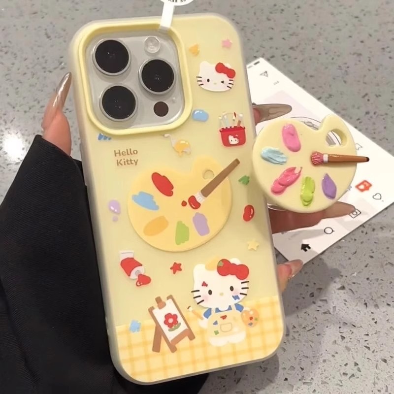 调色盘KT适用苹果15promax手机壳iPhone16新款华为pura70女荣耀300磨砂opporeno13二合一vivos20果冻壳小米15