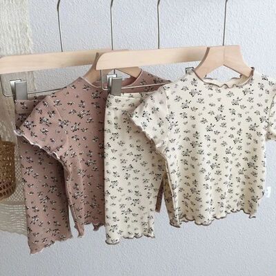 2026  Summer Fashion New Short Sleeve Round Neck Flower Prin