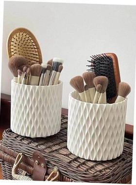 Rotate makeup brush organizer.Desktop storage box Multifunct