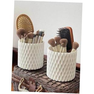Rotate makeup brush organizer.Desktop storage box Multifunct