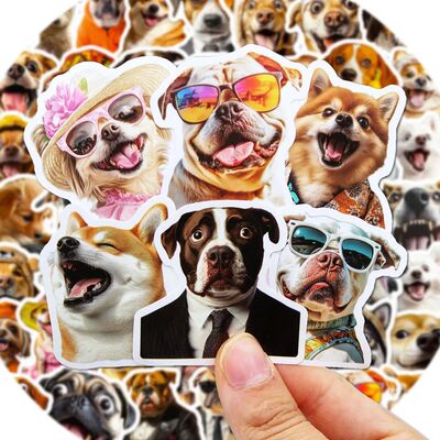10/50/500pcs Funny Dog Stickers Cartoon Cute Decals Toy Stat