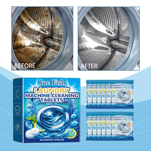 12pcs Tablets Washing Machine Effervescent Tablets Cleaner L