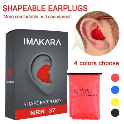 60Pcs Moldable Ear Plugs for Sleeping Noise Cancelling PU Se