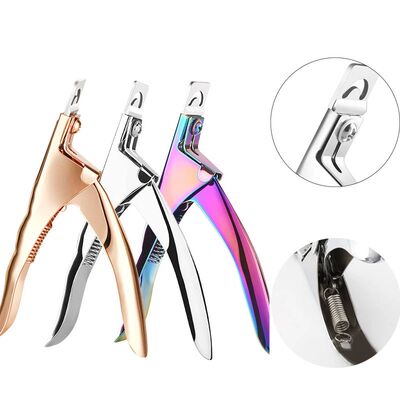 3 Colors U Word Cutting Nail Art Clippers French False Nail