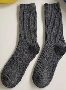 Women's Socks Autumn/winter Solid Color Socks Thickened Sock