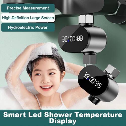 Smart Shower Head With Temperature Display Bath Thermometer