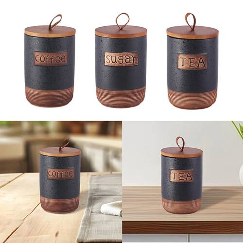 Ceramic Storage Container Holder Accessories Canister Decor