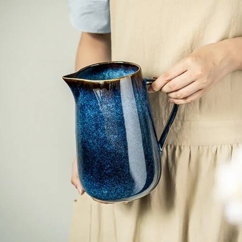 Retro Kiln Glazed Ceramic Cold Water Kettle Home Decor Pot S