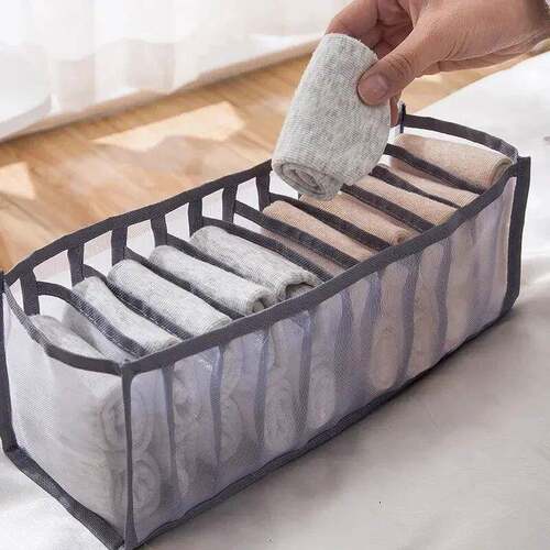 11 Compartment Home Collapsible Underwear Box Nylon Dormitor