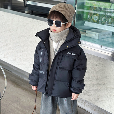 男童羽绒服加厚保暖外套冬季2025新款冬装儿童白鸭绒男孩帅气冬装