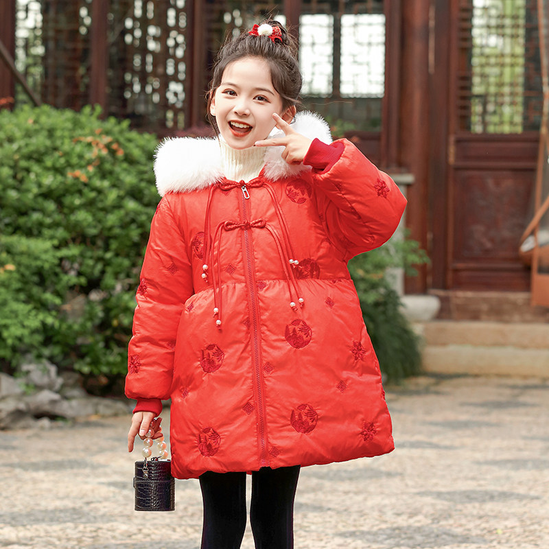 棉衣加厚棉服女童冬季新中式