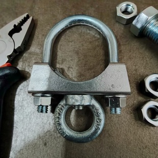 圆管固定秋千管夹钢管栓牛扣卡箍挂钩圆柱抱箍承重单杠卡扣吊卡
