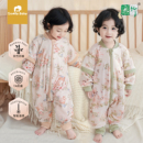 婴儿睡袋春秋冬款宝宝恒温双层分腿睡袋儿童防踢被子神器四季通用