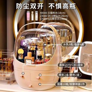 网红化妆品收纳盒防尘家用宿舍桌面整理梳妆台护肤品大容量置物架
