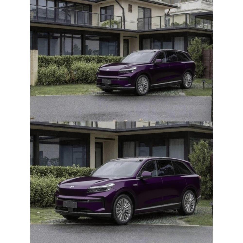 乐道L90改色膜悬浮车顶双拼钢琴亮黑全车贴膜TPU车衣高隔热玻璃膜