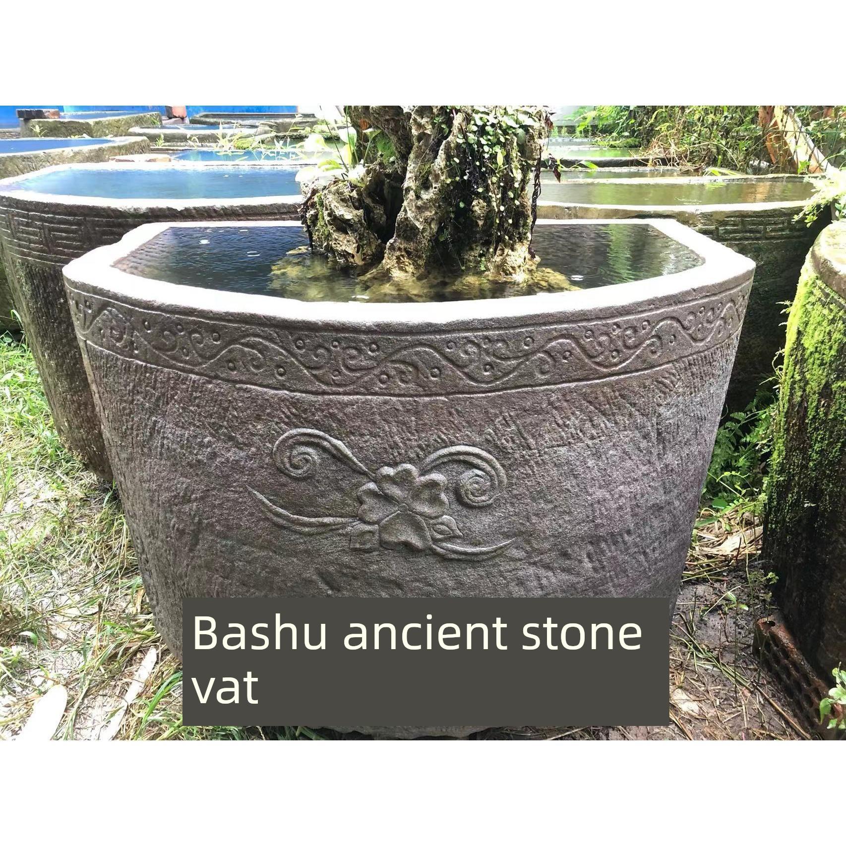 青石古石槽古石槽石鱼缸水箱庭院流水摆件养鱼水池园林景观摆件