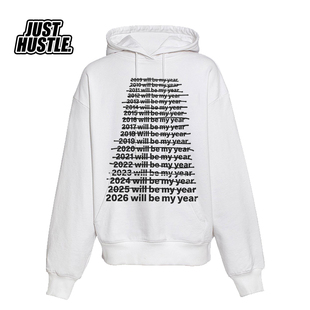 2026 MY YEAR 标语 加绒卫衣 重磅 SLOGAN 街头风 帽衫 Y2K 亚比