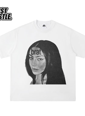 brat查理小程序Charlixcx洗茶欧美T恤自制应援衫短袖