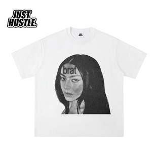 brat查理小****Charlixcx洗茶欧美T恤自制应援衫 短袖