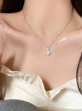 水滴吊坠锁骨链不掉色轻奢小众