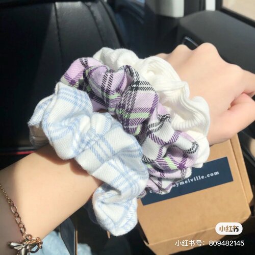 bm风格子大肠发圈iu格纹加州女孩