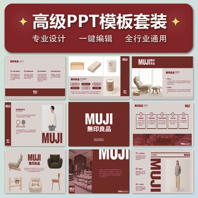 PPT模板高级感无印良品简约活动策划品牌营销宣传汇报总结简介