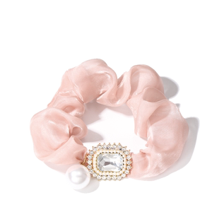 菲啵尔水晶珍珠吊坠珠光大肠发圈肥肠发绳气质淑女头绳百搭扎马尾