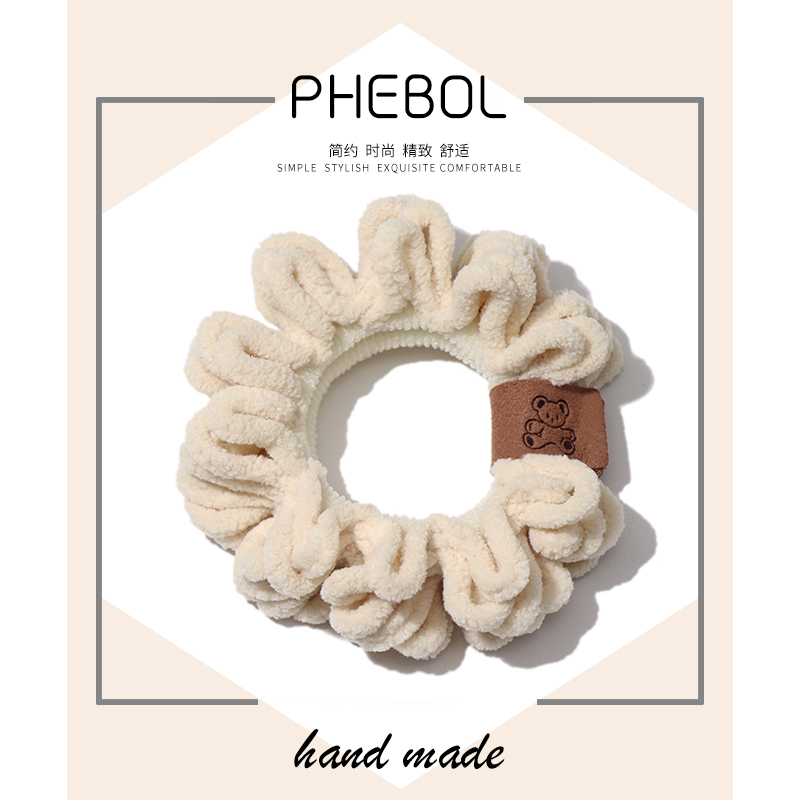 毛绒韩国气质头绳扎马尾