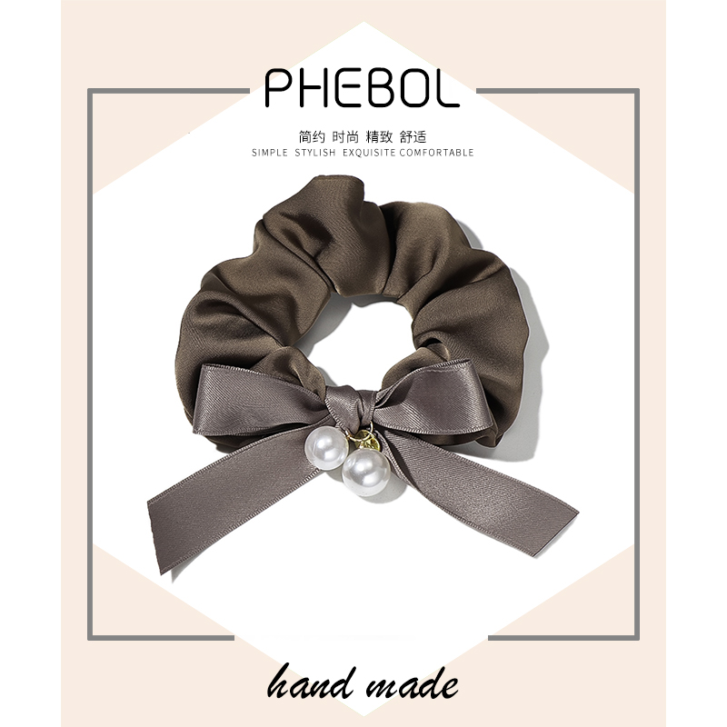 菲啵尔珍珠蝴蝶结飘带大肠发圈