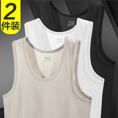 无袖 夏季 运动坎肩健身跨栏跑步速干汗衫 宽松薄款 t恤 冰丝背心男士