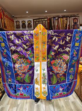 新款全金线双龙法衣紫色高功服道用品双龙紫色道袍道士服道家衣服