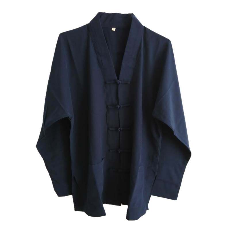 新款道家用品法衣道士服道服道袍练功服套装对襟短褂斜襟长袍厚款