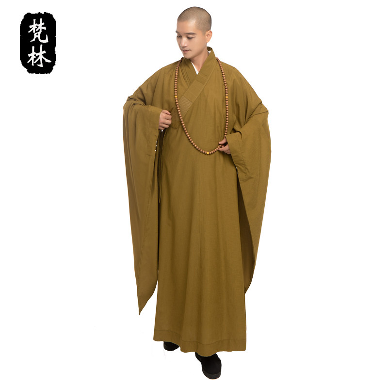 梵林僧服海青居士服男女台纱广袖长褂宽袖长衫海清僧衣禅修服垂感