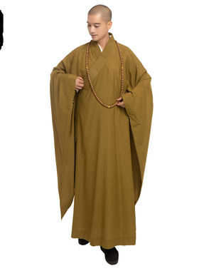 梵林僧服海青居士服男女台纱广袖长褂宽袖长衫海清僧衣禅修服垂感