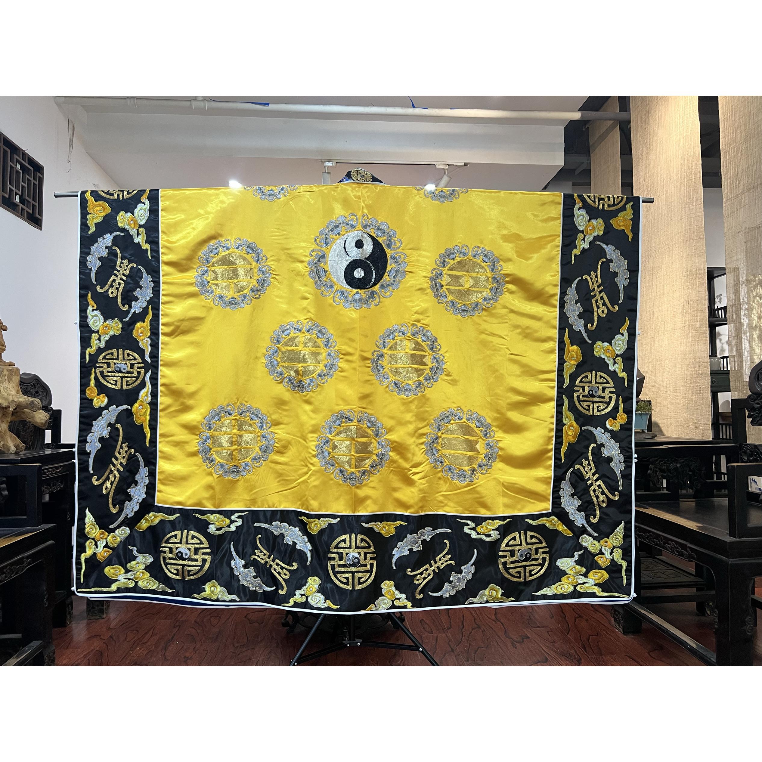 新款道士服福寿八卦衣法衣黄色道家高功法衣降衣道袍多色可选