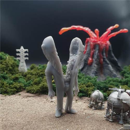 潮玩DIY手工 艾斯奥特曼怪兽名鉴彩虹糖特隆星人1/43模型手办场景