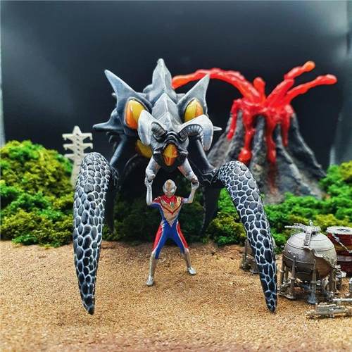 潮玩DIY手工 奥特曼传奇电影名鉴怪兽芝顿幼体1/64模型手办场景