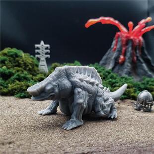 潮玩DIY手工 初代奥特曼明鉴怪兽 加巴顿 1/43模手办场景