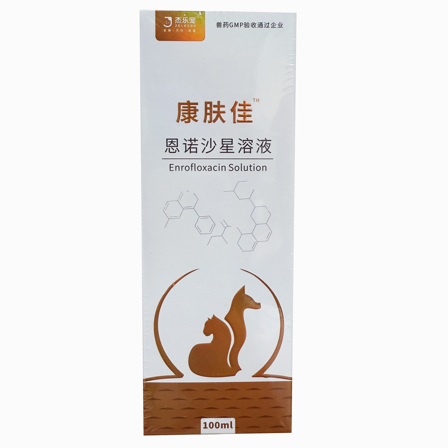 杰乐宠康肤佳恩诺沙星溶液100ml