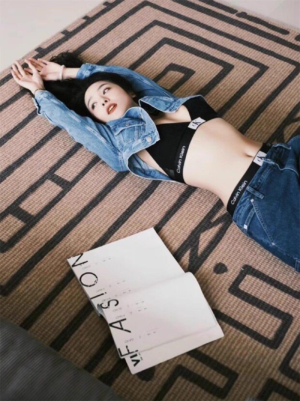 CK正品内衣Jennie同款96经典三角性感无钢圈聚拢运动背心文胸套装