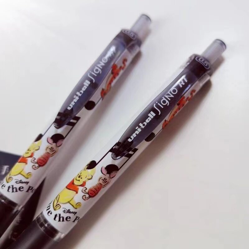 日本UNI三菱迪士尼限定中性笔UMN-158DS黑色水笔小熊维尼白雪公主